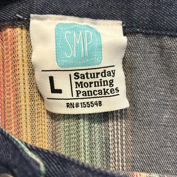 SMP striped button front skirt size large - Picture 4 of 5